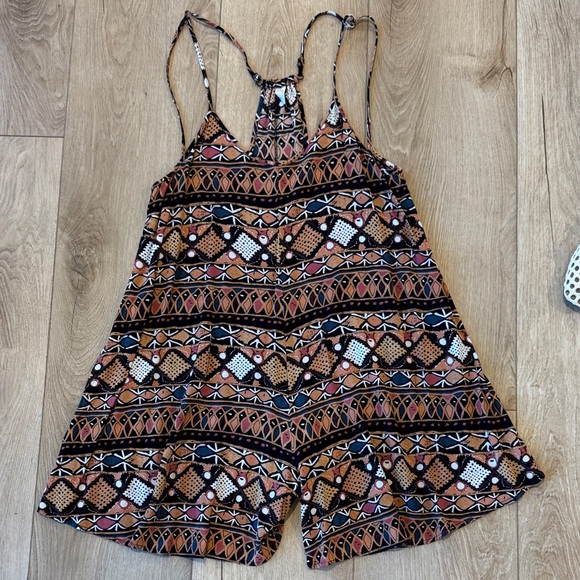 Gentlefawn Pants - Women’s Multicolor Tribal Print Romper by Gentlefawn